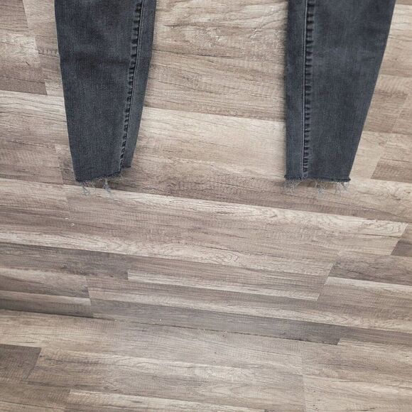 Madewell Jeans Womens Size 25 Tall 9" High Rise Skinny Washed Black - Picture 6 of 13